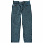 Polar Skate Co. Men's 93! Denim Jean in Cyan Black