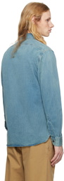 RRL Blue Herringbone Work Shirt