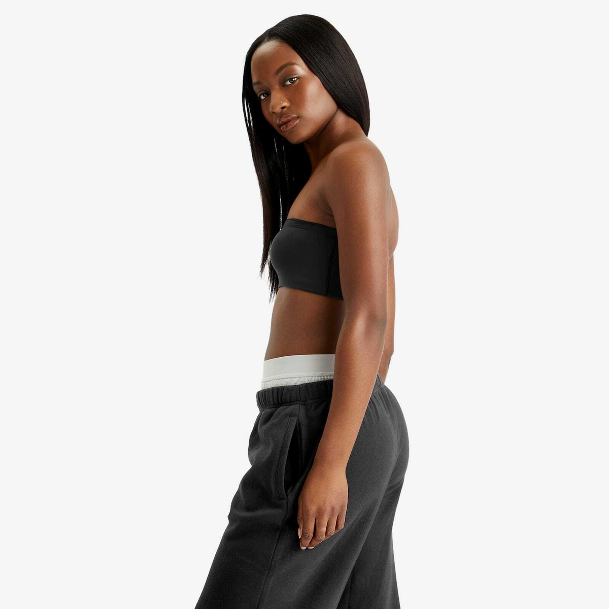 SKIMS Women's Fits Everybody Bandeau in Onyx SKIMS SKIMS Women's Fits Everybody Bandeau in Onyx SKIMS