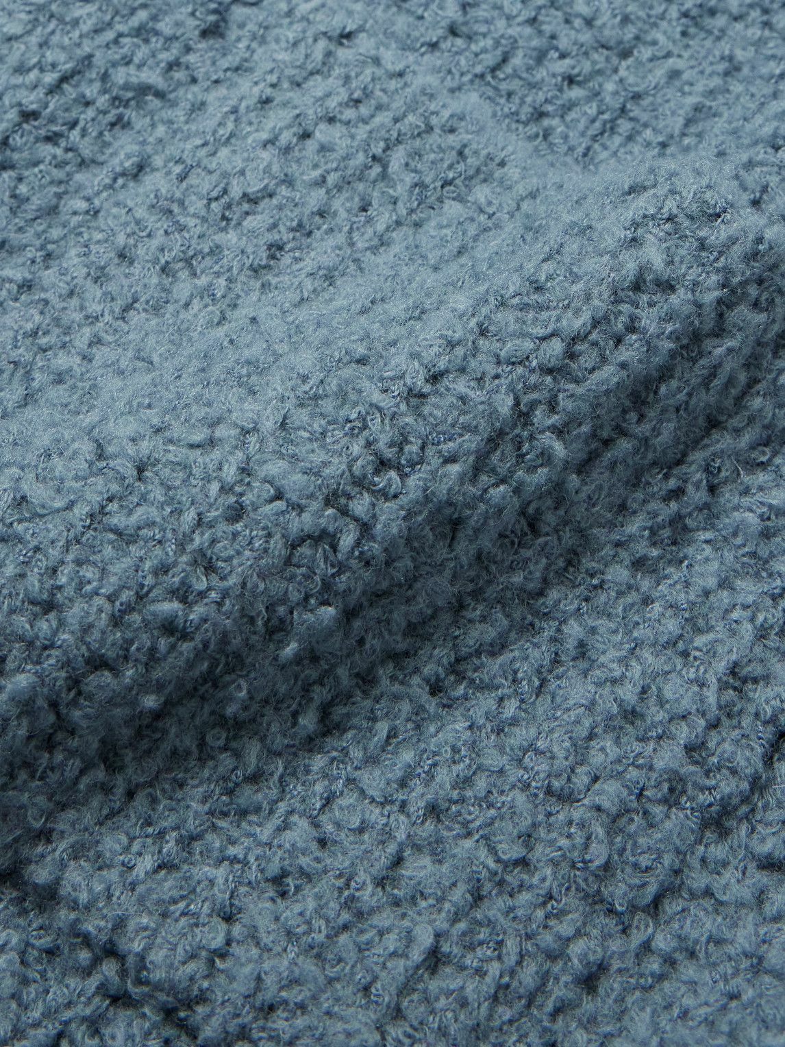 LE 17 SEPTEMBRE - Wool-Blend Bouclé Zip-Up Cardigan - Blue