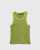ØLÅF RETRO LOGO RIBBED TANK TOP Green Womens Tops & Tank