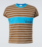 Versace Logo striped cotton T-shirt