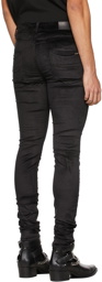 AMIRI Black Velour Skinny Stack Jeans