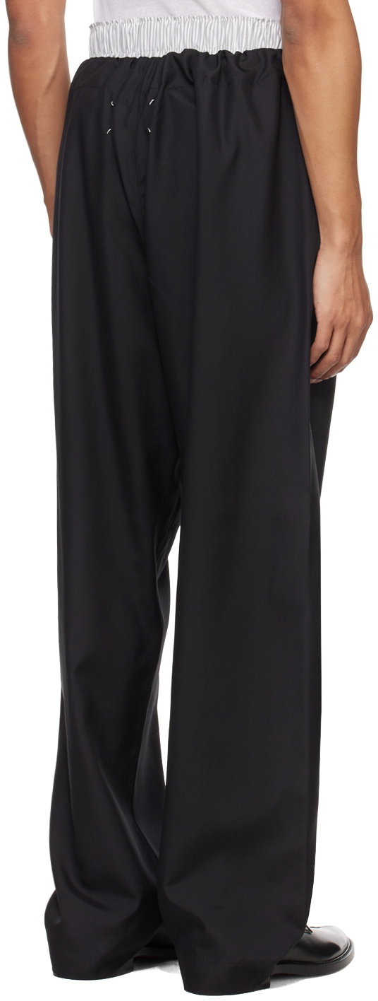 Maison Margiela Black Drawstring Trousers