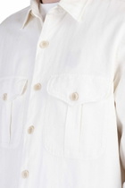 Aspesi Glenn Shirt In Beige Linen