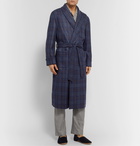 Loro Piana - Julien Checked Cashmere Robe - Blue