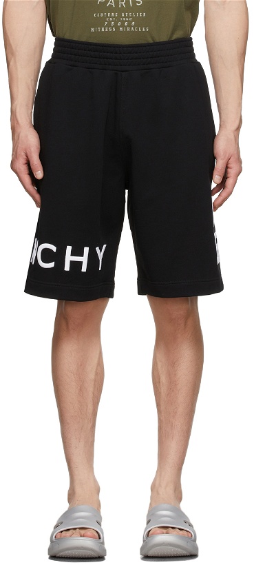 Photo: Givenchy Black 4G Bermuda Sweat Shorts