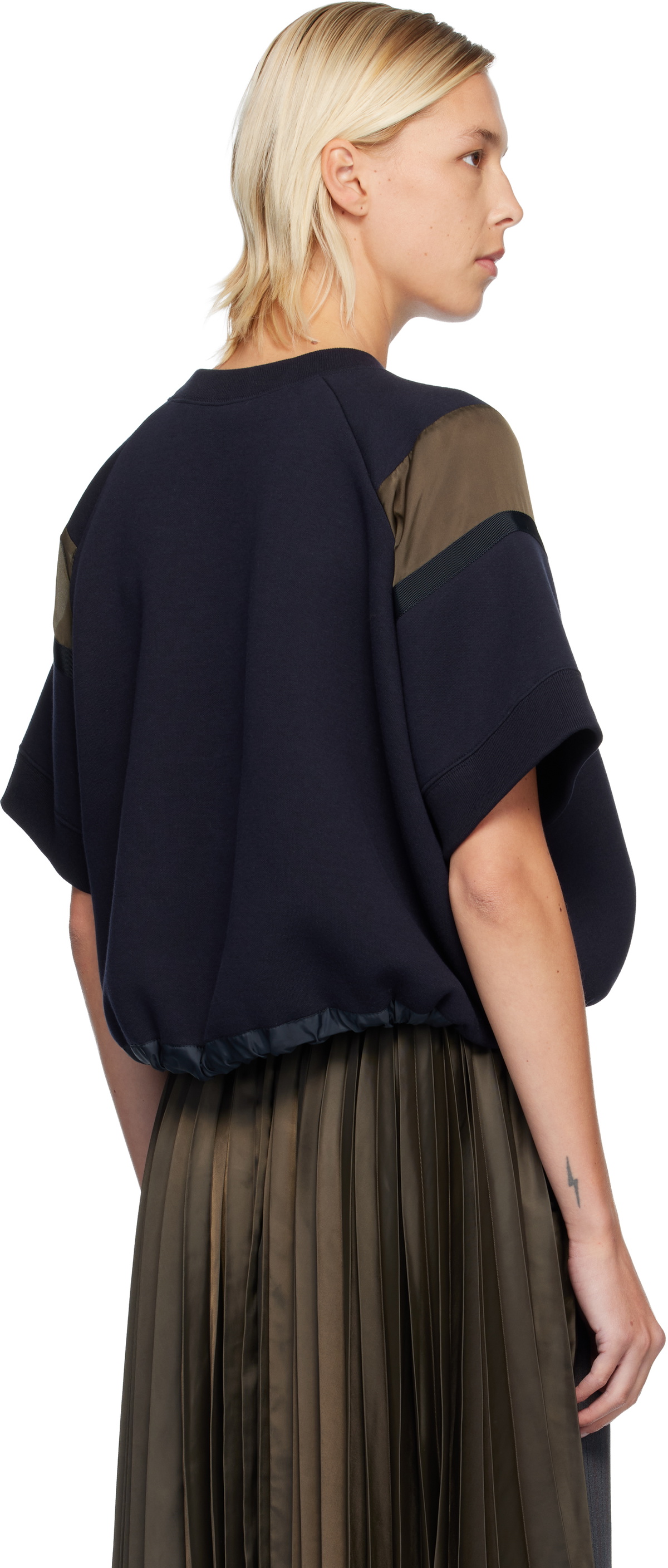 sacai Navy Sponge Sweat Sweatshirt
