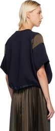 sacai Navy Sponge Sweat Sweatshirt