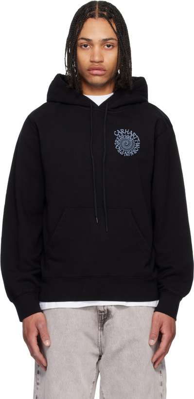 Photo: Carhartt Work In Progress Black Spiral Hoodie