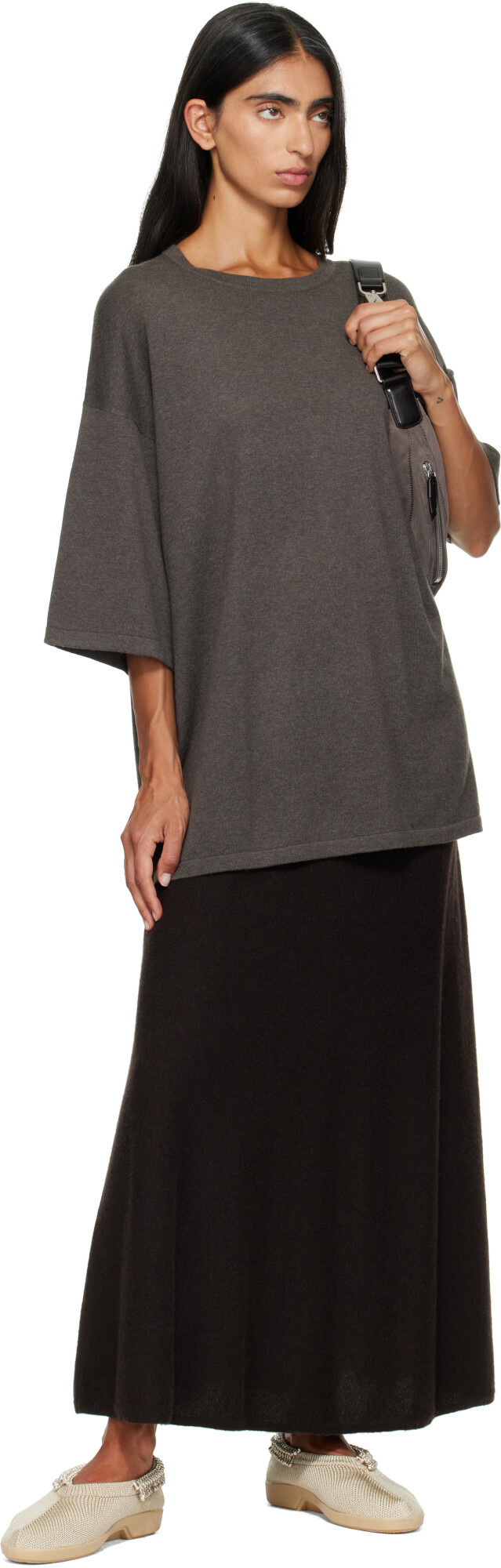 LISA YANG Taupe Agnette T-shirt