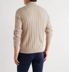 Loro Piana - Baby Cashmere and Silk-Blend Half-Zip Sweater - Neutrals