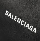 Balenciaga - Logo-Print Leather Tote Bag - Black