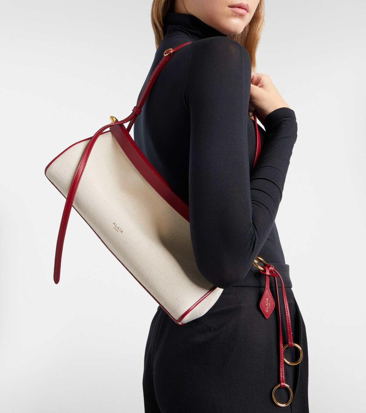 Alaïa Le Click Medium canvas shoulder bag