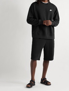 Nike - Sportswear Club Logo-Embroidered Cotton-Blend Tech Fleece Sweatshirt - Black