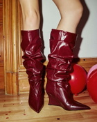 Steve Madden Distortion Boots in Burgundy