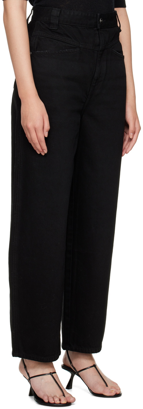KHAITE Black Preen Jeans Khaite