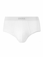 Zegna - Stretch-Cotton Briefs - White