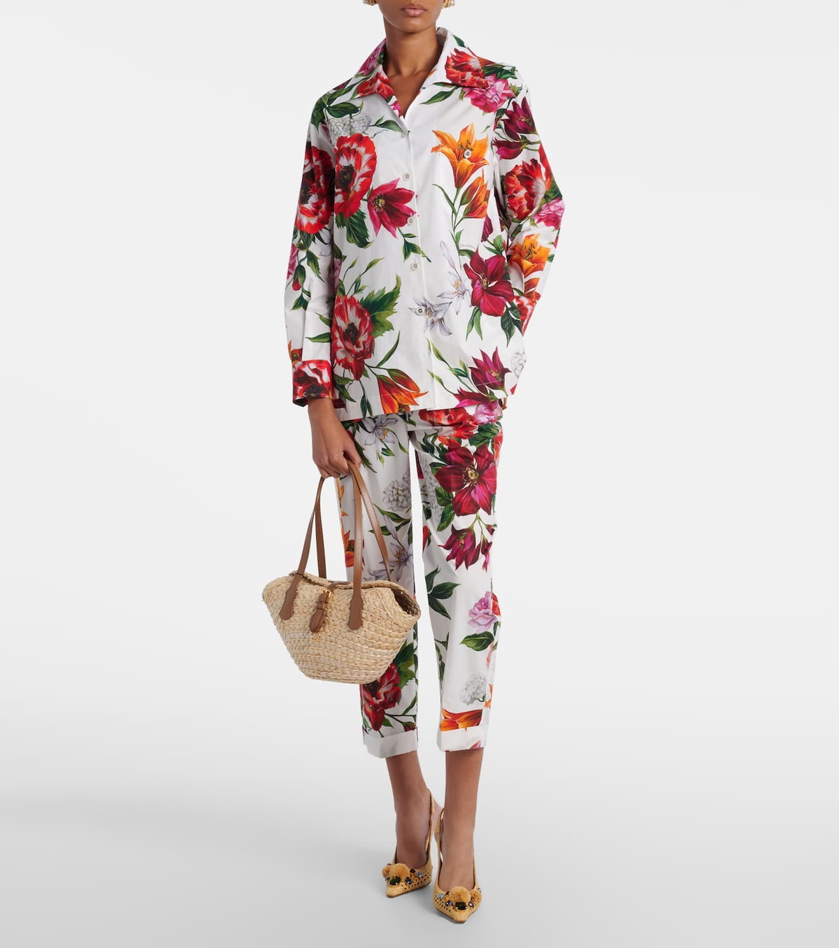 Dolce&Gabbana Capri Small raffia basket bag
