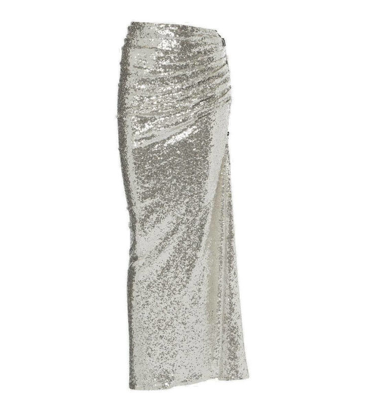 Photo: Maticevski Luna draped sequined maxi skirt