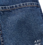 A.P.C. - Kerlouan Logo-Print Denim Chore Jacket - Blue