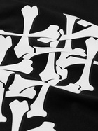 AMIRI - Bones Stacked Logo-Print Cotton-Jersey T-Shirt - Black