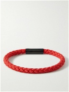 Le Gramme - Orlebar Brown 5g Braided Cord and DLC-Coated Titanium Bracelet - Red