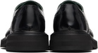 VINNY’s Black Leather Brogue Officer Derbys