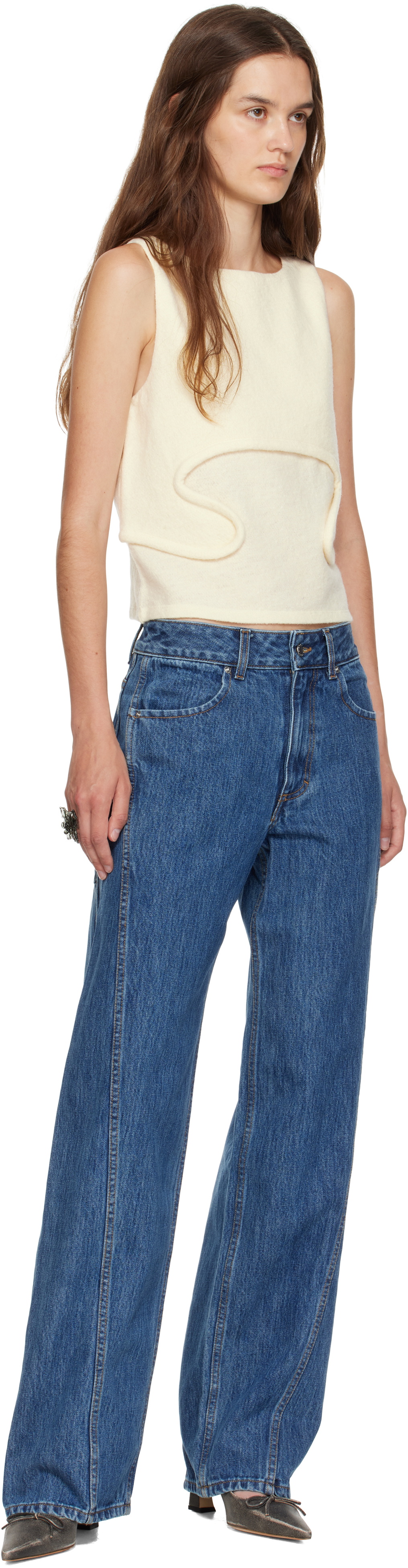 Eckhaus Latta Blue Bend Jeans