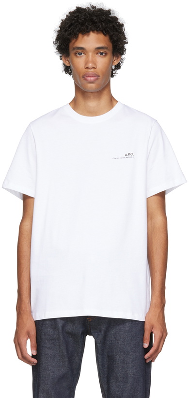 Photo: A.P.C. White Printed T-Shirt