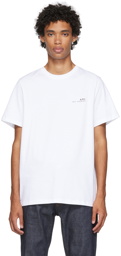 A.P.C. White Printed T-Shirt