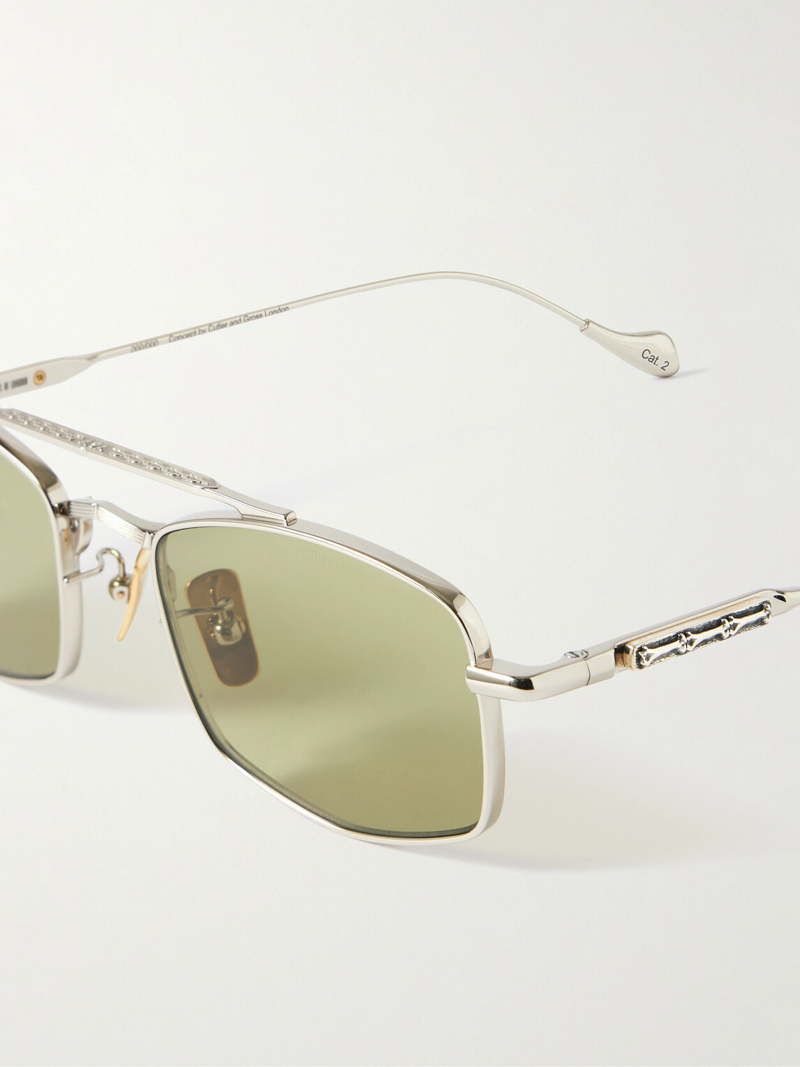 Cutler and Gross - The Great Frog Bowie Aviator-Style Titanium Sunglasses