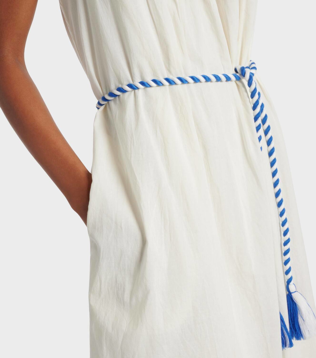 Velvet Juliette embroidered cotton midi dress