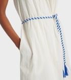 Velvet Juliette embroidered cotton midi dress