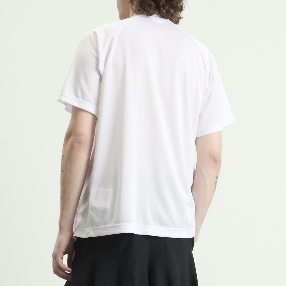 Comme des Garçons Homme Plus Men's Mesh Detail T-Shirt in White