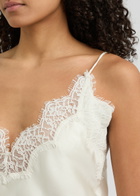 Rohe Lace-trimmed Silk-satin Camisole top Cream