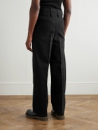 Jil Sander - Straight-Leg Grain de Poudre Wool Trousers - Black