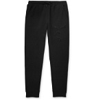 Fendi - Slim-Fit Tapered Logo-Appliquéd Cotton-Blend Jersey Sweatpants - Black