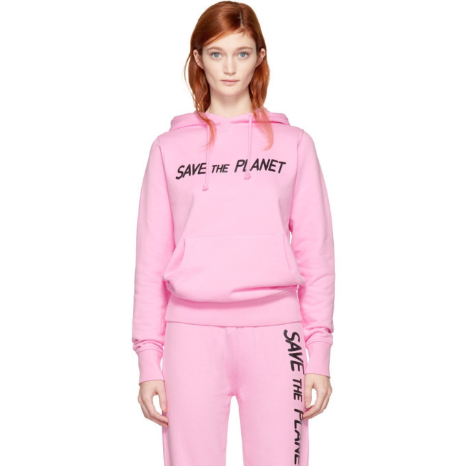 Photo: Ashley Williams SSENSE Exclusive Pink Save The Planet Hoodie