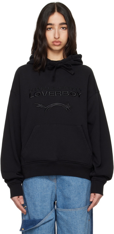 Photo: Charles Jeffrey LOVERBOY Black Logo Hoodie