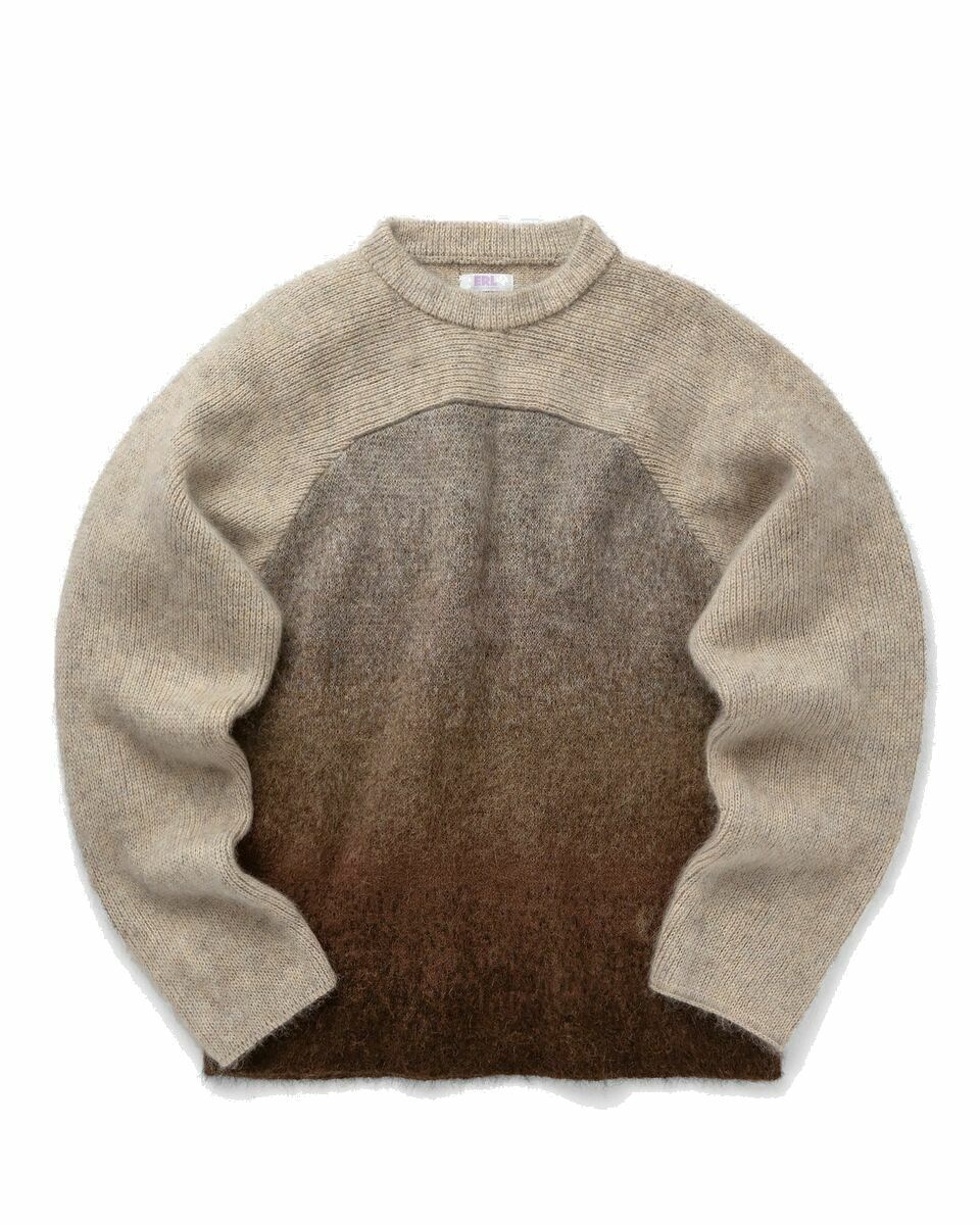Photo: Erl Gradient Rainbow Sweater Knit Brown/Beige - Mens - Pullovers