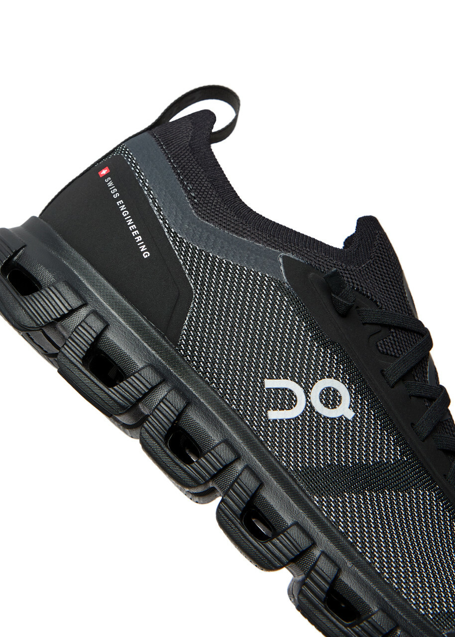 ON Cloud 6 Versa Panelled Mesh-knit Sneakers Black