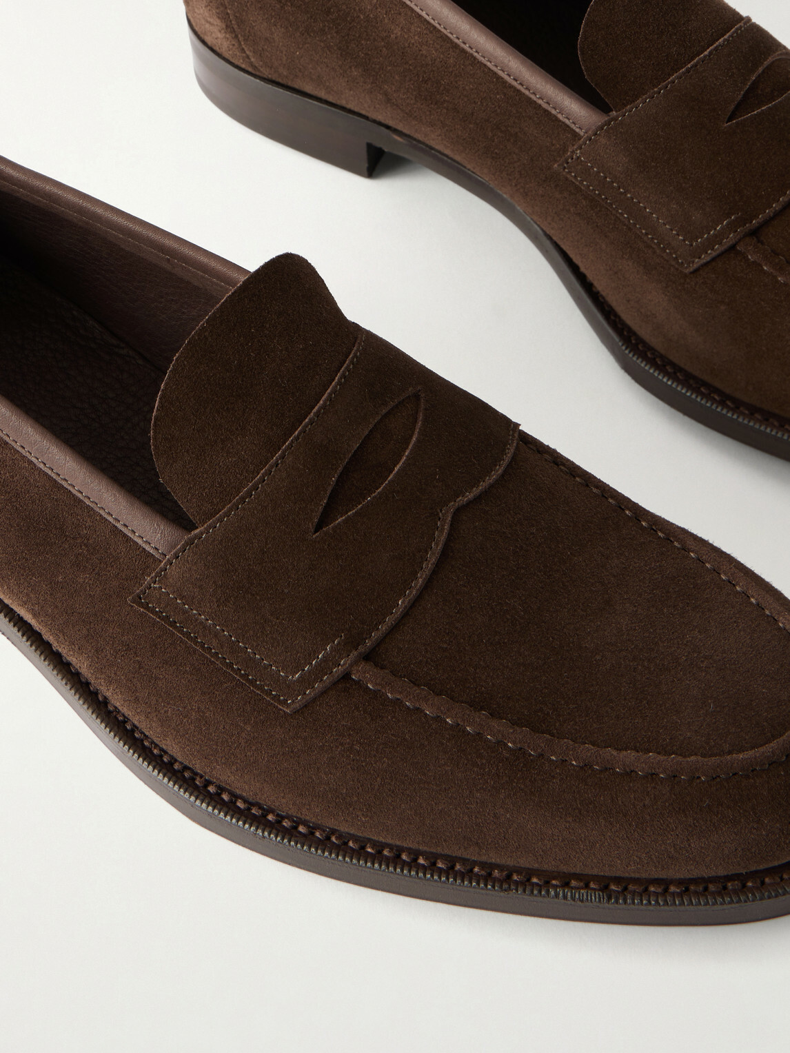 Edward Green - Pimlico Suede Penny Loafers - Brown