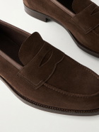 Edward Green - Pimlico Suede Penny Loafers - Brown