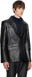 Deadwood Black Stanley Leather Blazer