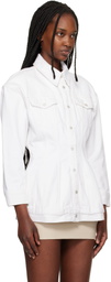 WARDROBE.NYC White Denim Contour Jacket