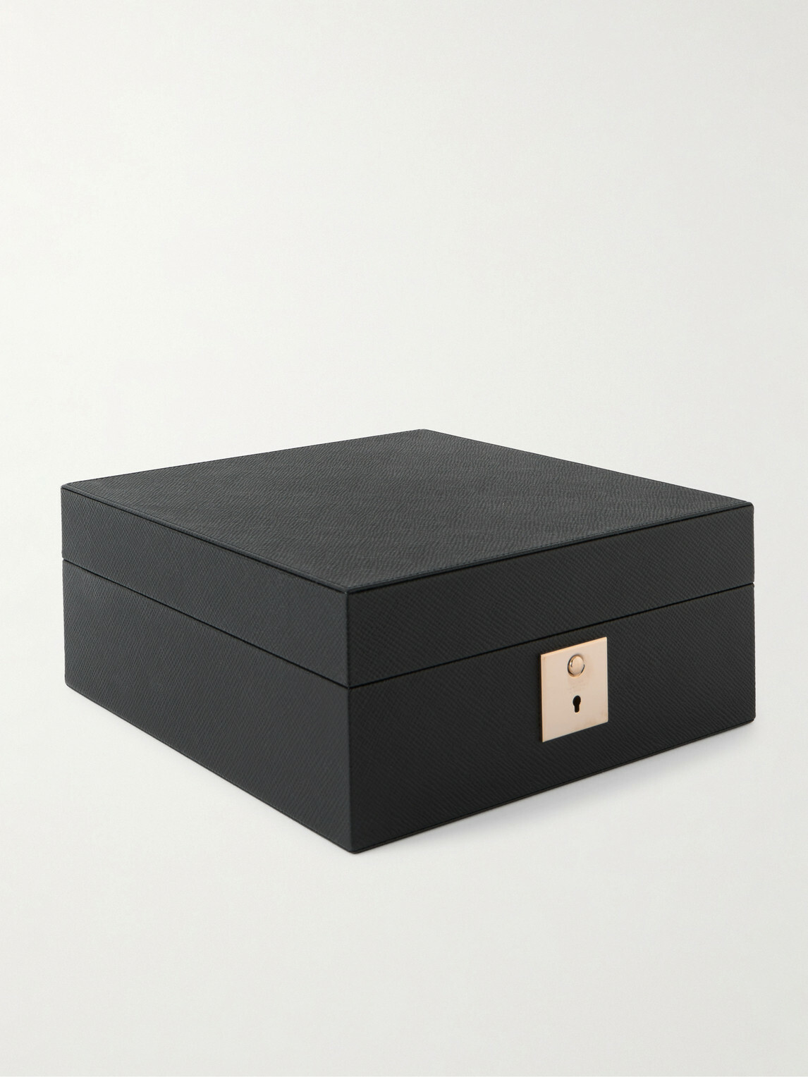 Smythson - Mara Croc-Effect Leather Six-Piece Watch Box