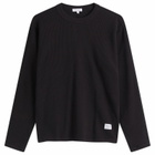 Norse Projects Men's Stevns Military Rib Long Sleeve T-Shirt in Black