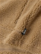 Colmar - Logo-Print Shell-Trimmed Fleece Jacket - Brown