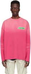 We11done Pink Cotton Long Sleeve T-Shirt